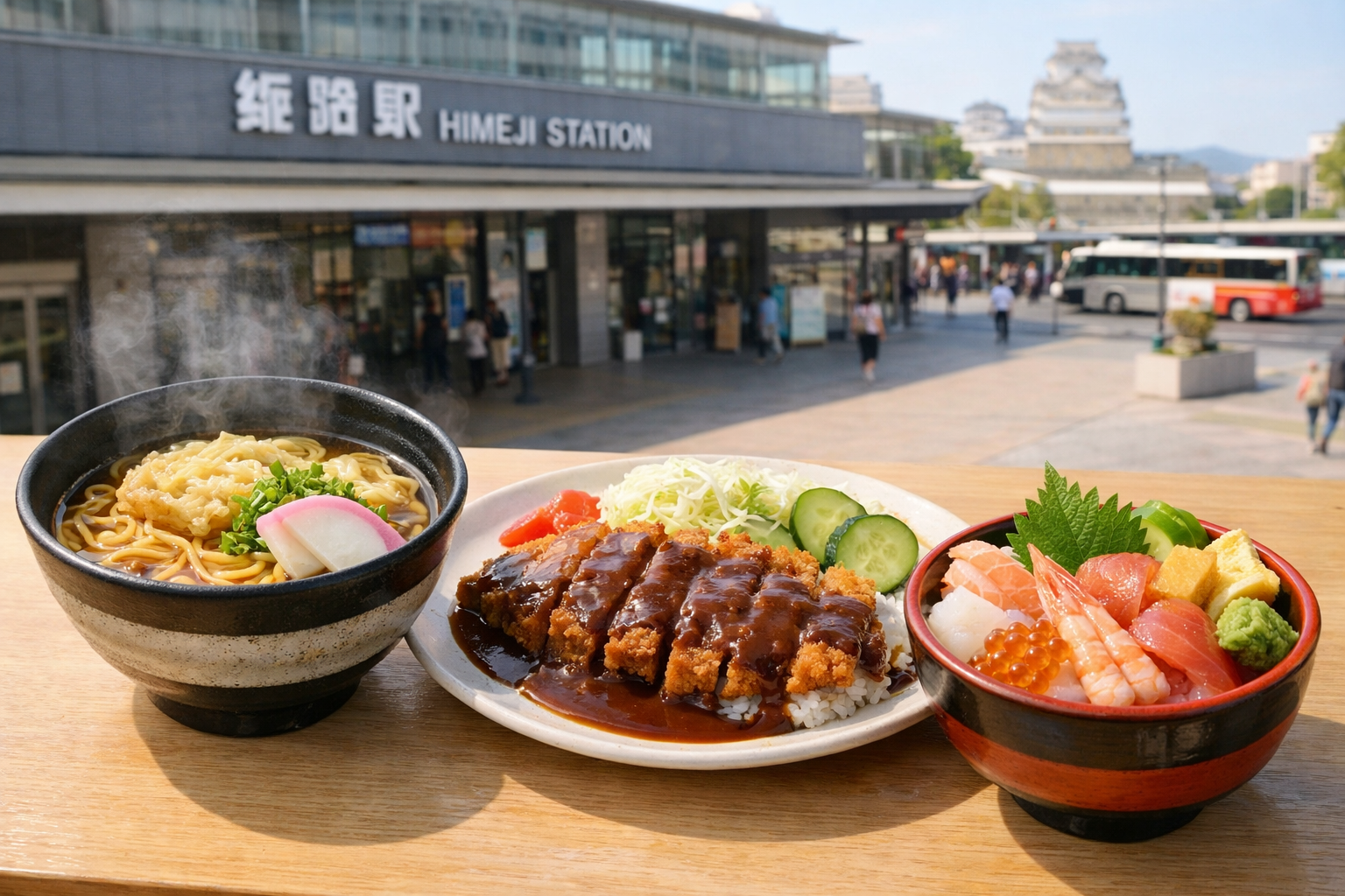 alt: 姫路駅周辺で安くてうまいランチ候補をまとめたイメージ