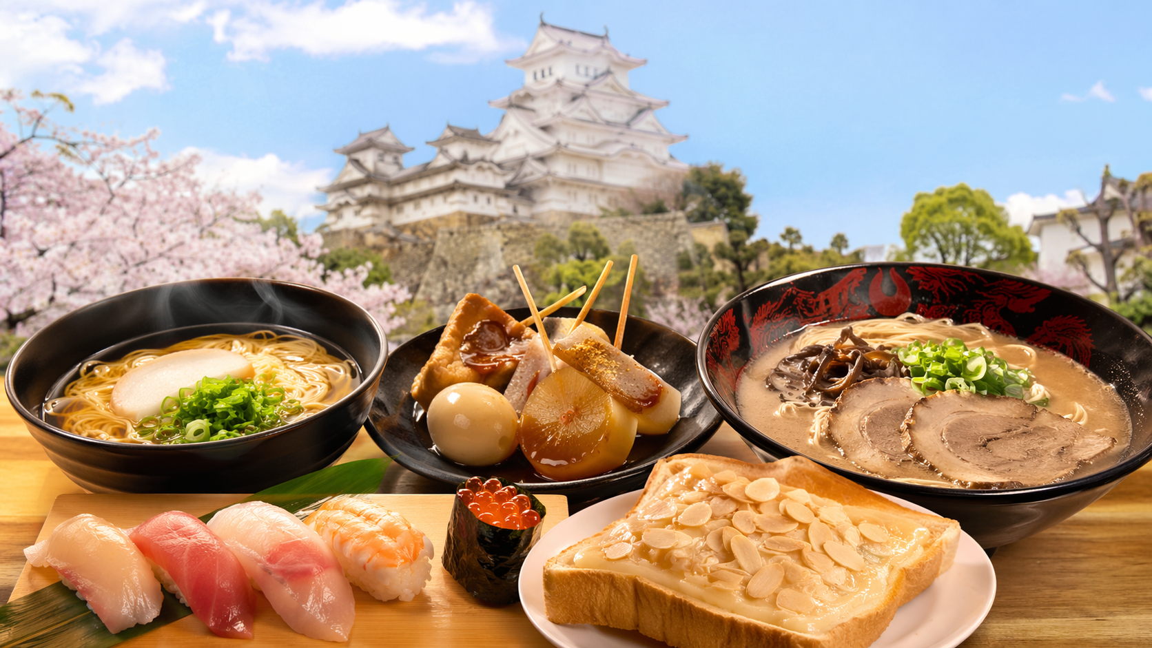 姫路駅・姫路城周辺で外しにくい行列店を紹介するグルメイメージ