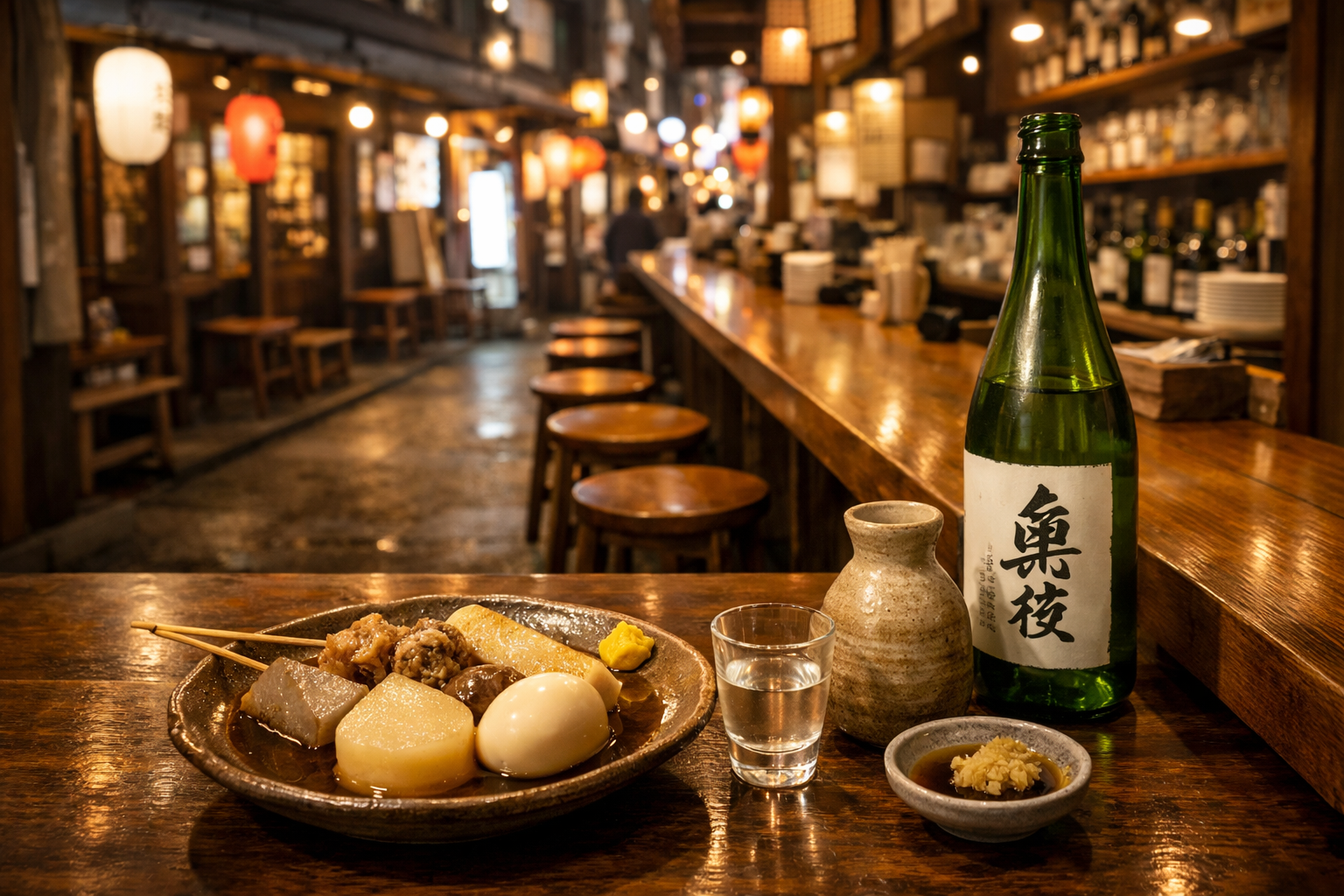 姫路で1人飲みを楽しむ駅前の夜景と飲食店街の雰囲気