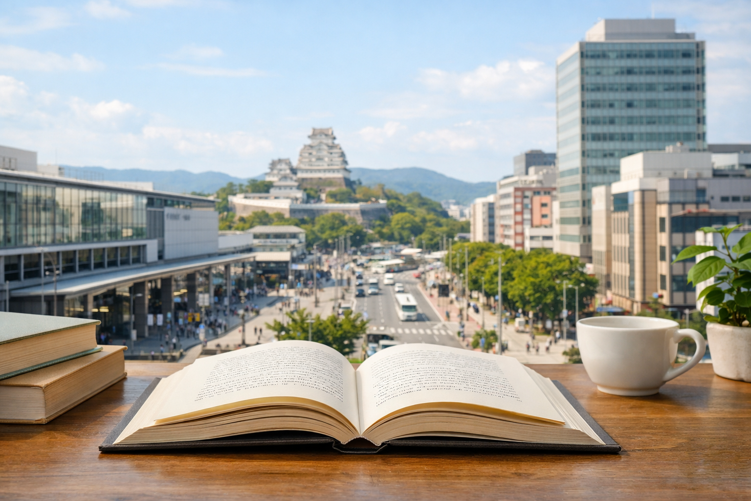 alt: 姫路駅周辺で立ち寄りやすい書店エリアの様子